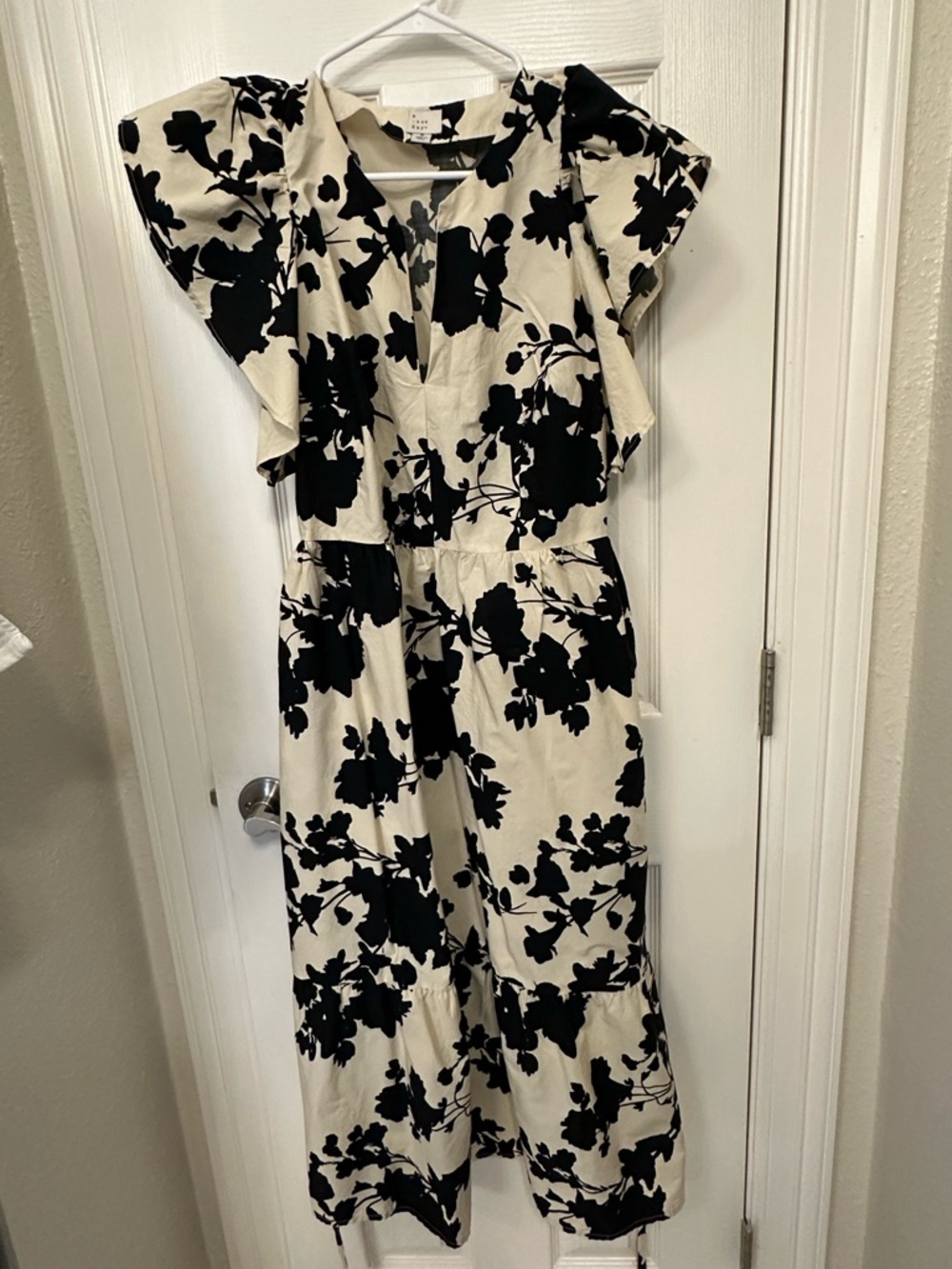 Black & Cream Floral Dress
